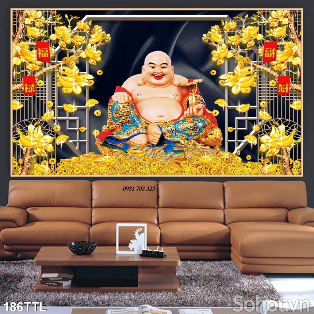 Gạch tranh 3D- tranh phật di lặc