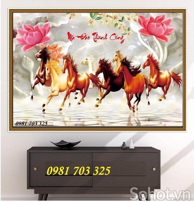 tranh gạch phong thủy bát mã