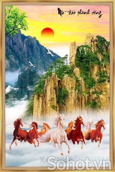 Tranh gạch 3d mã đáo thành công - 42XCC