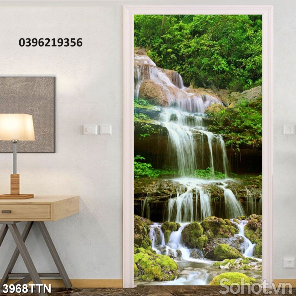 Tranh thác nước đẹp 3D trang trí