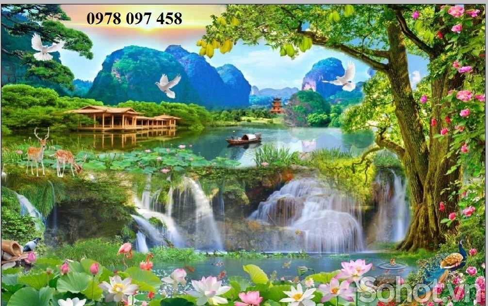 Tranh phong cảnh - gạch tranh 3D
