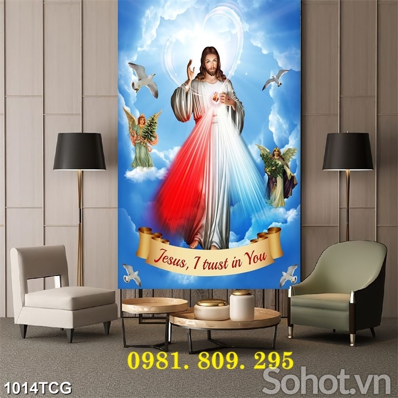 Tranh gạch , gạch công giáo 3d
