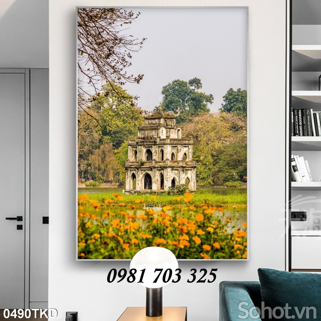 tranh khổ đứng- tranh gạch men 3D