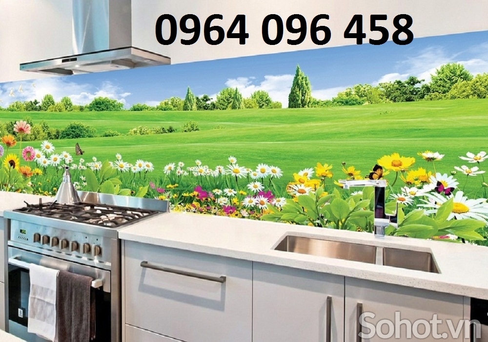 kính 3d ốp bếp - MD21