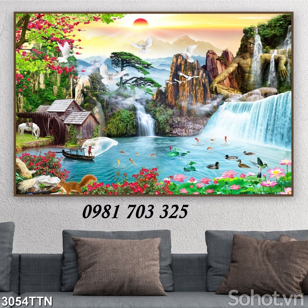 tranh phong cảnh 3D đẹp ốp tường