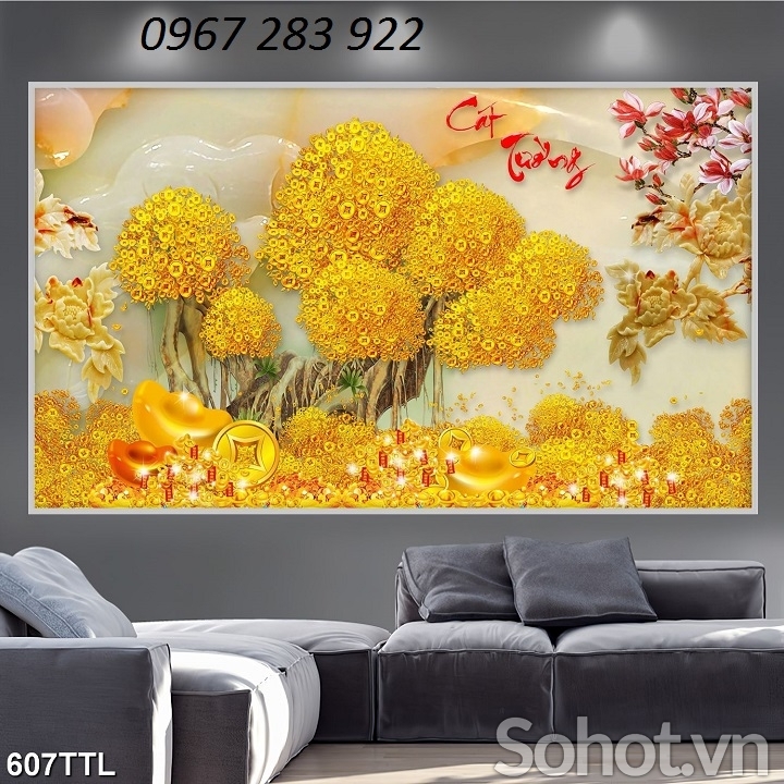 Tranh phong thủy 3d ốp tường đẹp