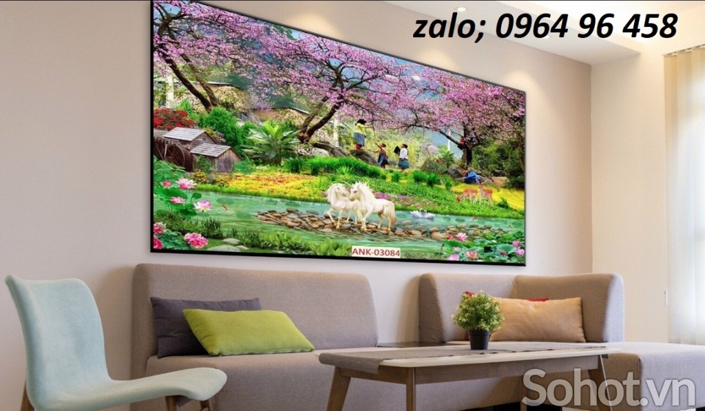 Tranh phong thủy 3d- tranh gạch 3d phong thủy - 667CM