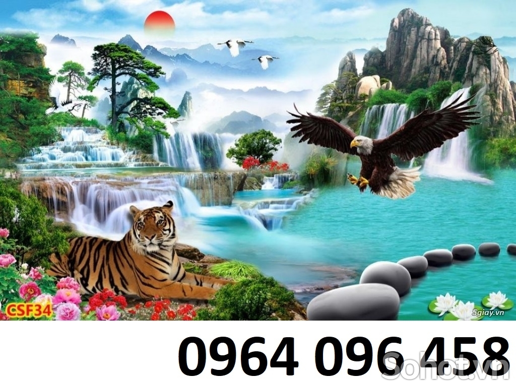 Tranh gạch men 3d phong thủy tuổi dần - BMN43