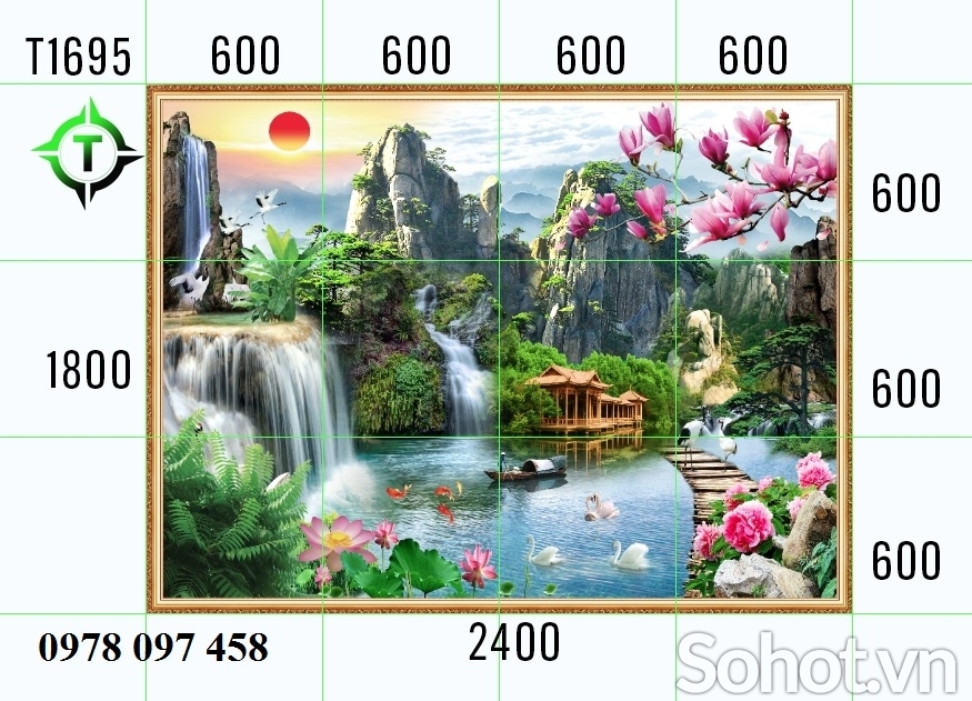 Tranh gạch 3D - tranh phong cảnh