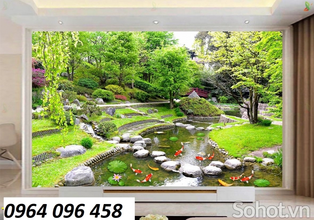 Gạch tranh 3d phong thủy mệnh mộc - DSZ333