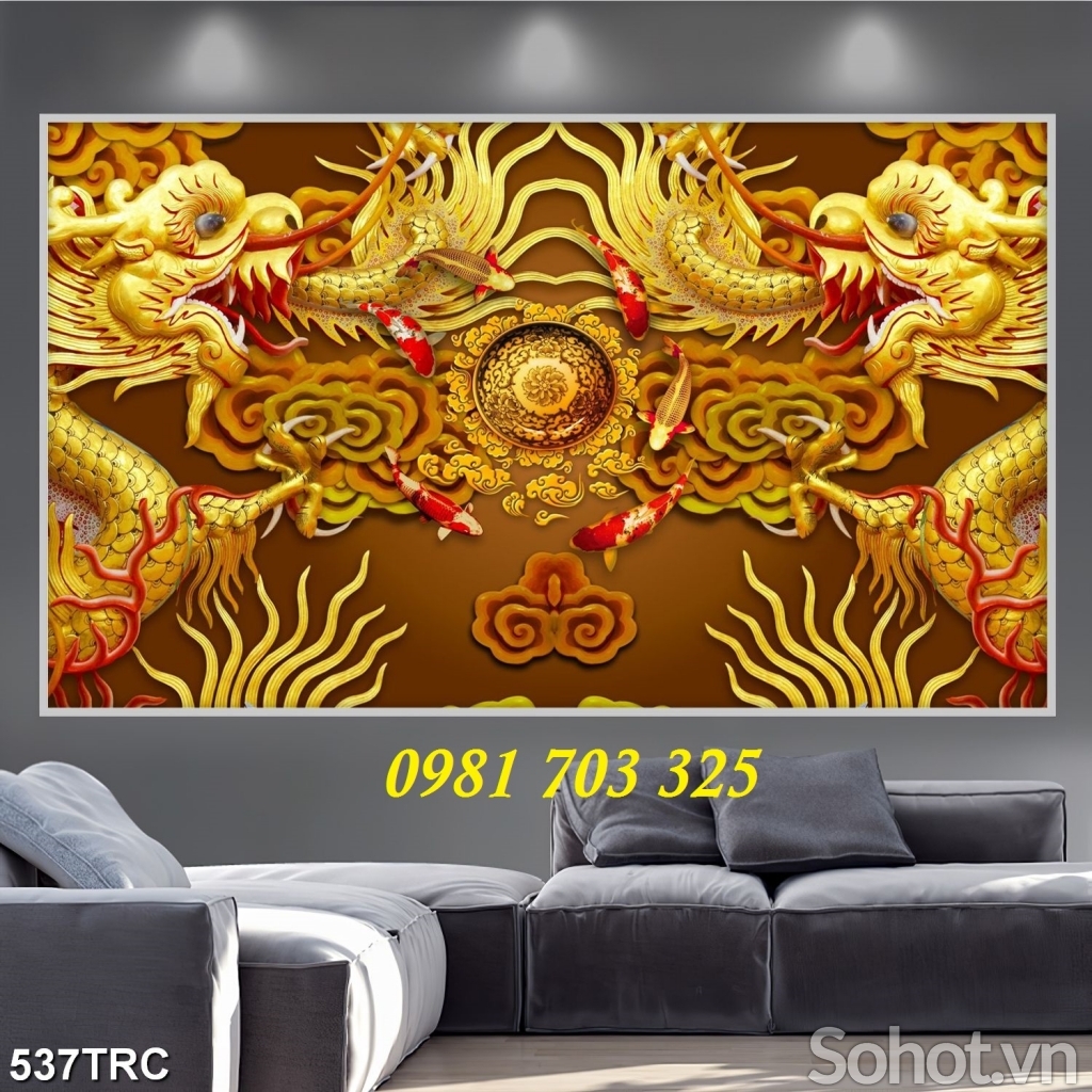 tranh rồng phong thủy- gạch tranh 3D