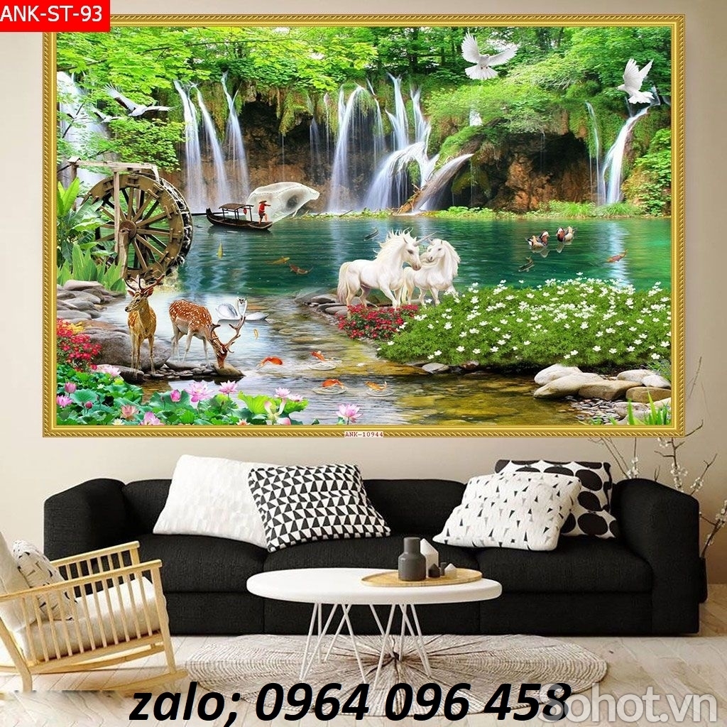 Tranh gạch 3d ốp tường phong thủy - SKC5444