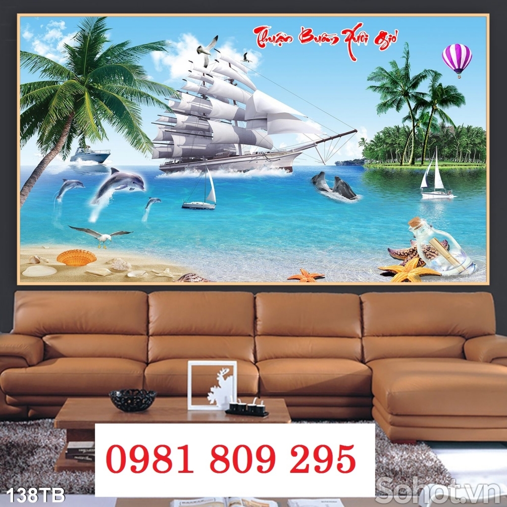 Gạch tranh thuyền cao cấp 3d
