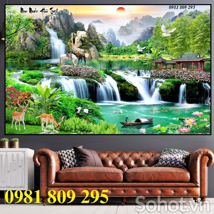 gạch tranhphong cảnh 3d , tranh gạch ốp tường