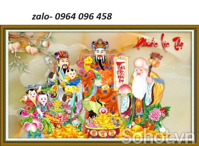 Tranh gạch 3d phúc lộc thọ - CXV4