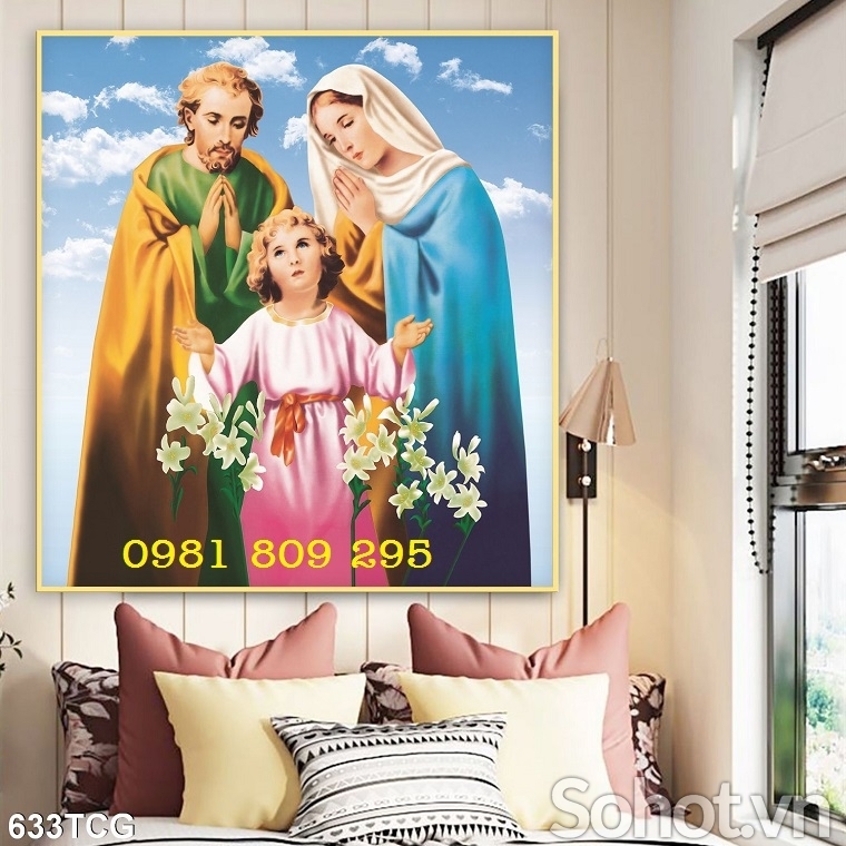 Tranh gạch gia đình công giáo H973