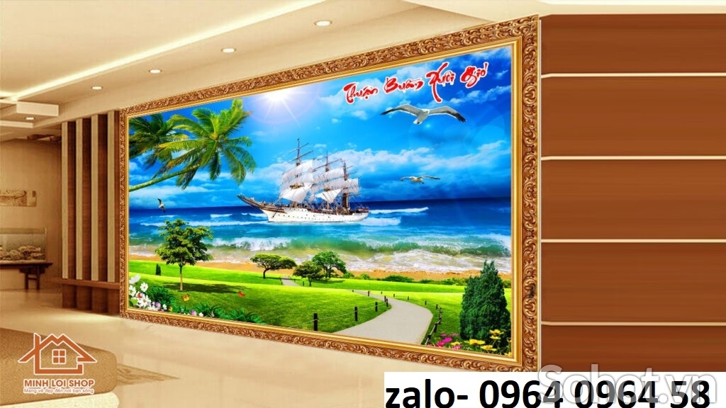 Gạch tranh 3d thuận buồm xuôi gió - MN95