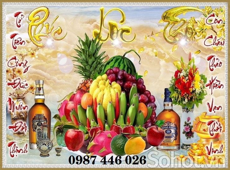 Gạch tranh phòng thờ HP9244