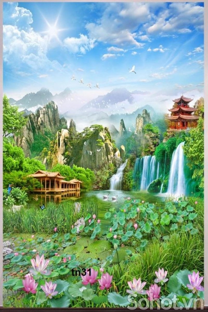 Tranh gạch 3d ốp tường cầu thang - XCV5