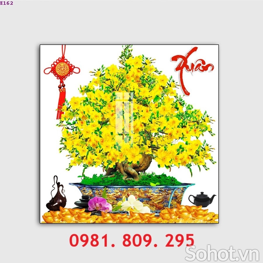 Tranh gạch men hoa mai cao cấp HN4777