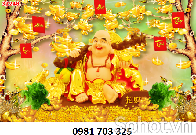 Gạch tranh 3D- tranh phật di lặc