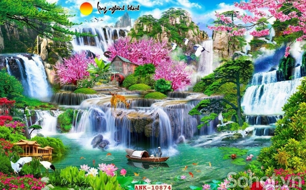 Tranh gạch 3d phong cảnh đồng quê - CBVV8