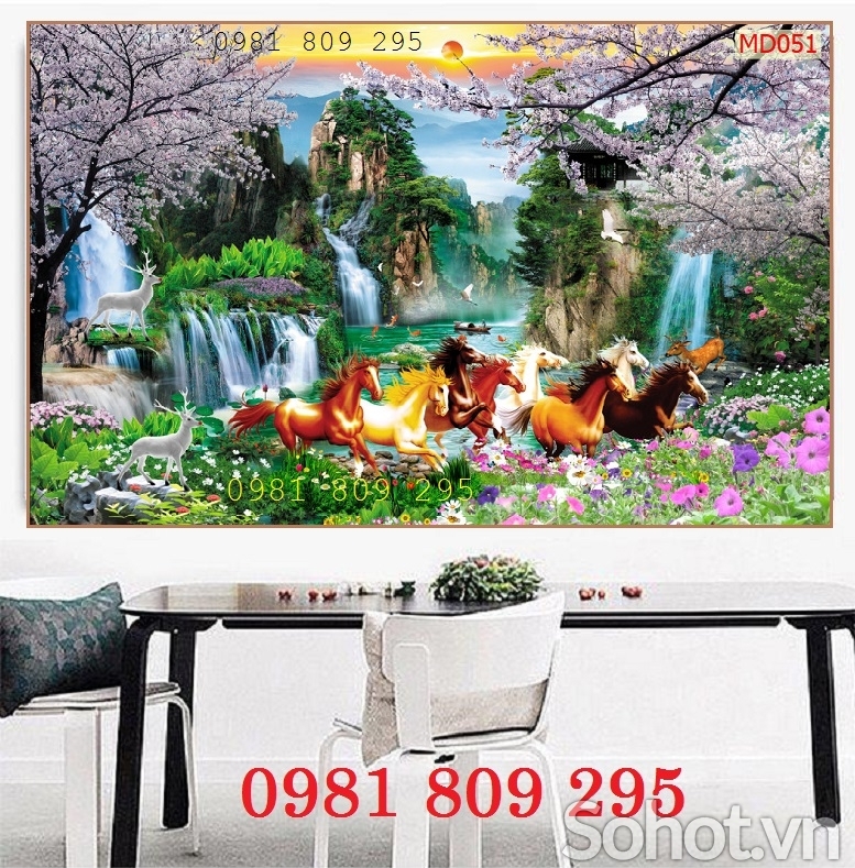 Tranh gạch men ngựa 3d