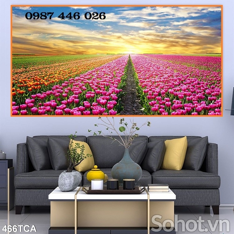 Gạch tranh hoa tuylip HP0723