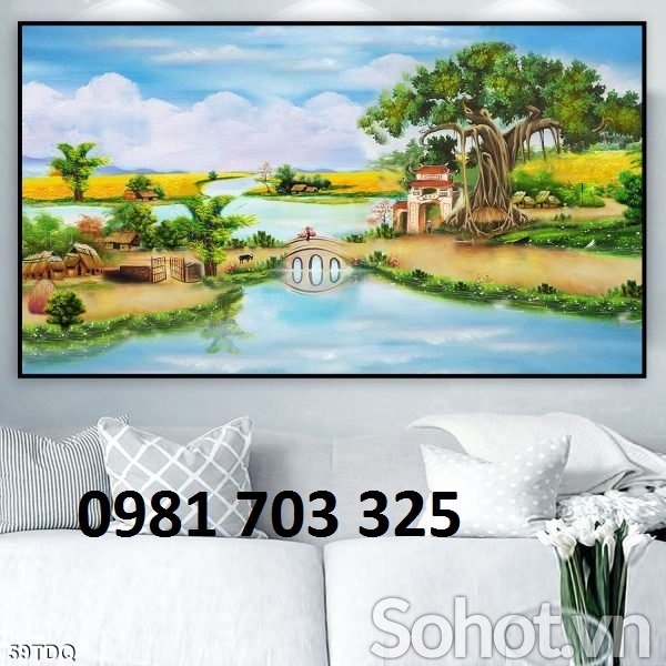 Tranh gạch 3d cảnh đồng quê