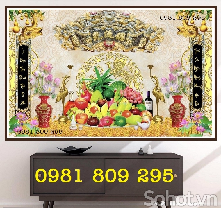 Gạch 3d phòng thờ , tranh gạch men