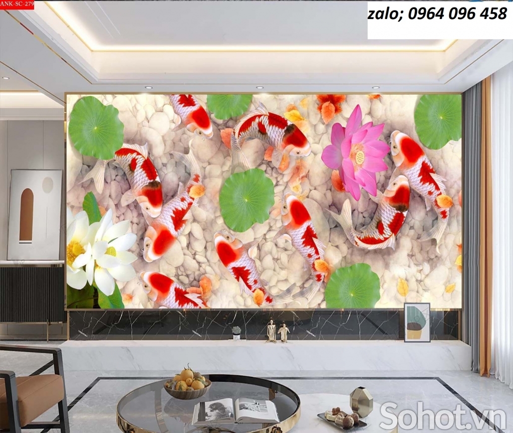 Tranh gạch cửu ngư quần hội - PHCXC4