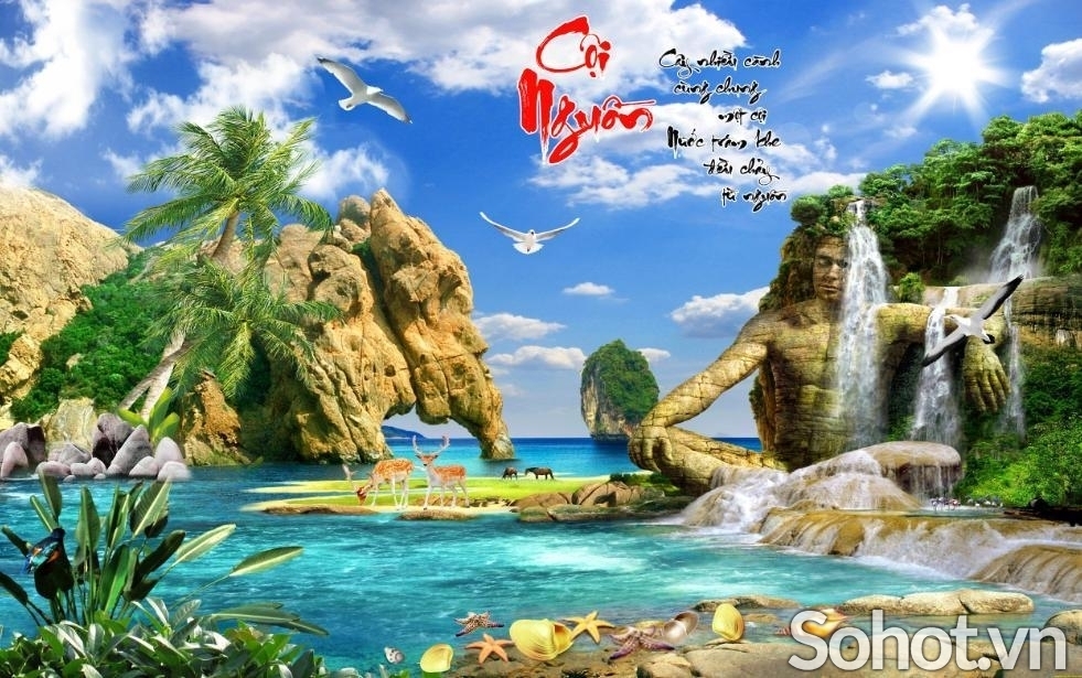 Tranh gạch trang trí phòng khách-tranh 3D