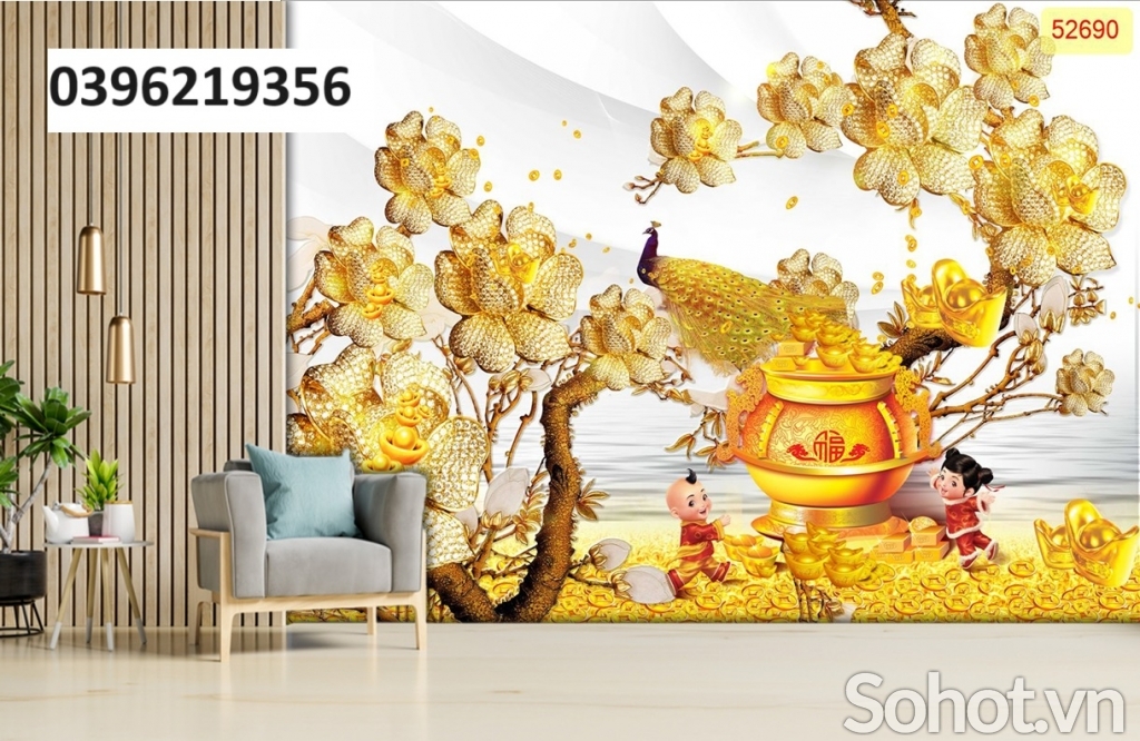 Tranh gạch tài lộc 3D