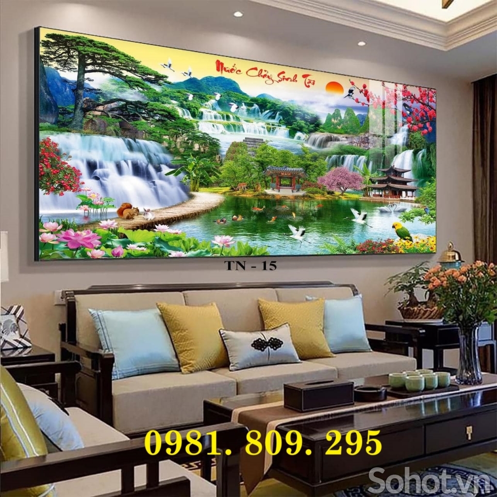 Tranh gạch phong cảnh ngôi nhà