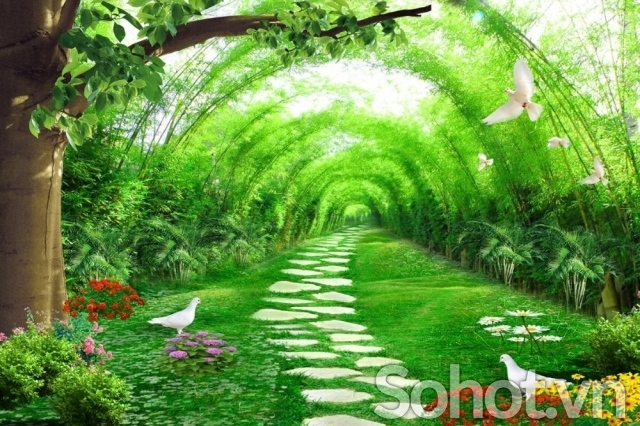 gạch 3d tranh hình cửa sổ - SM41