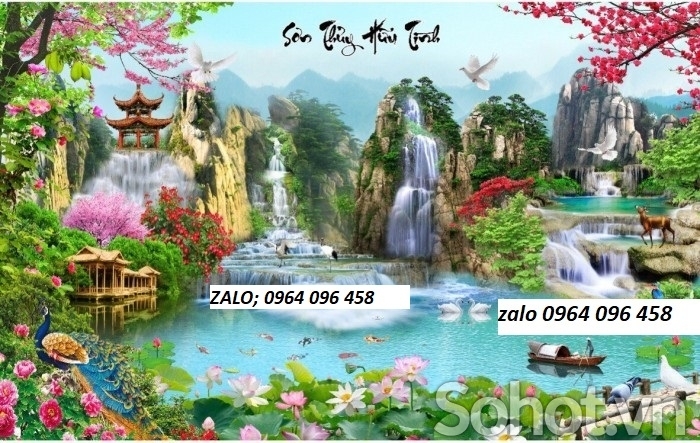 Tranh gạch 3d phong ảnh sông núi - DFGH65