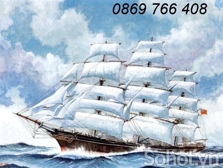 Tranh thuyền buồm-Tranh gạch phong thủy