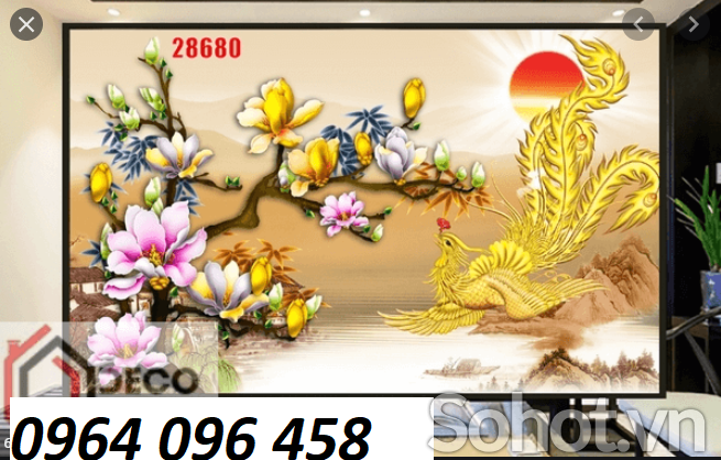 Tranh rồng bay 3d - tranh gạch 3d rồng bay - SCV64