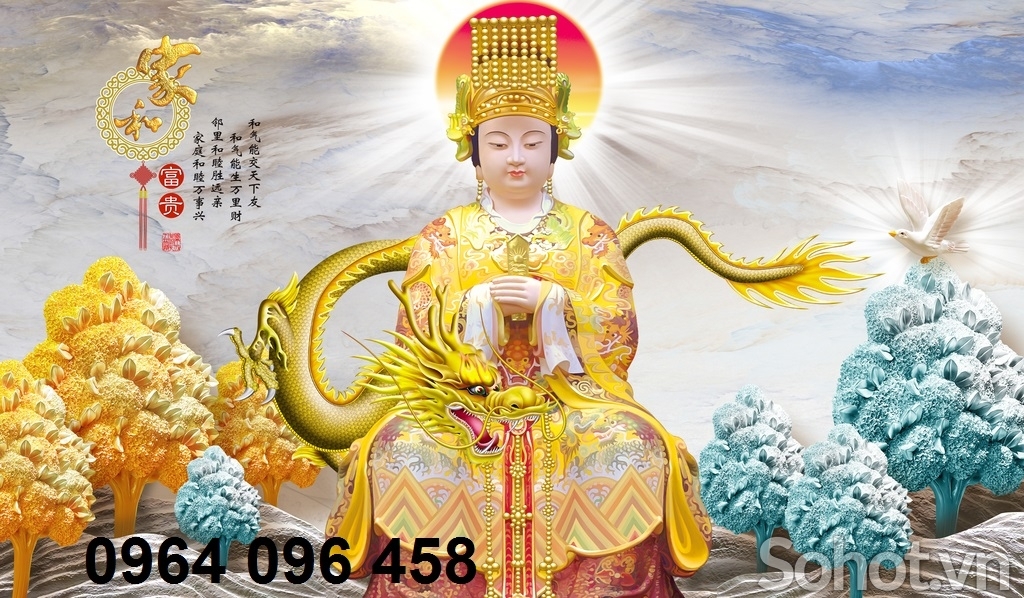 tranh gạch 3d hình phật - YTR4