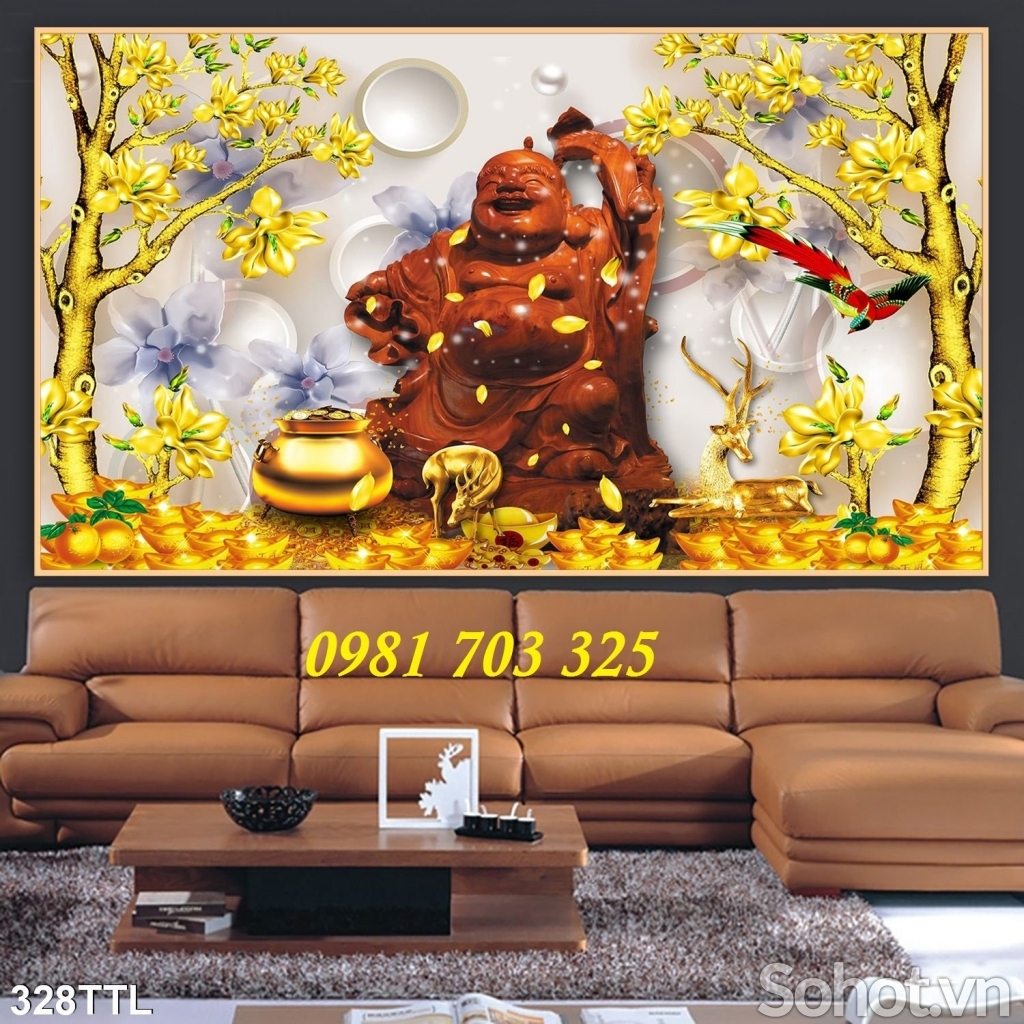 Tranh gạch kim tiền tài lộc 3D