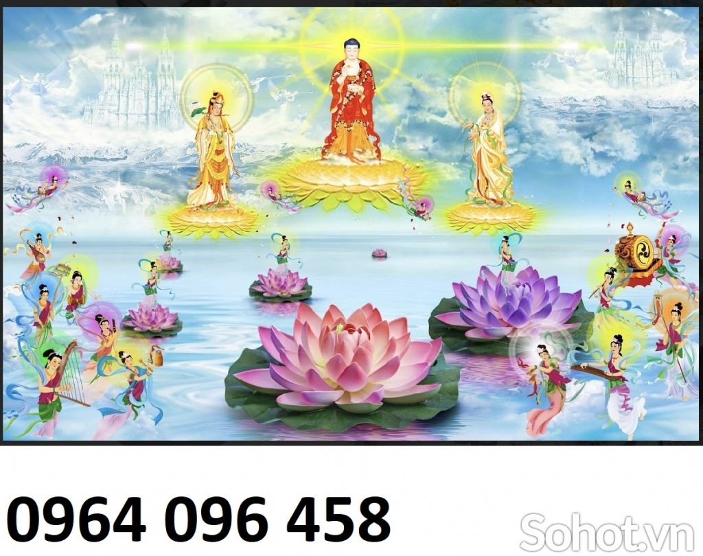 Tranh gạch 3d phật phòng thờ - KMN990