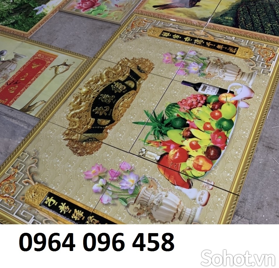 Tranh gạch 3d phòng thờ - gạch tranh 3d phòng thờ - SXC6