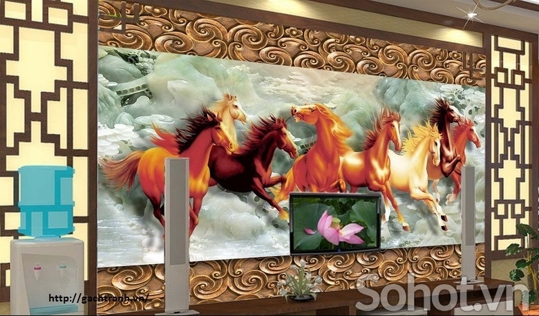 Tranh gạch 3d phong thủy phòng khách - 699NCC