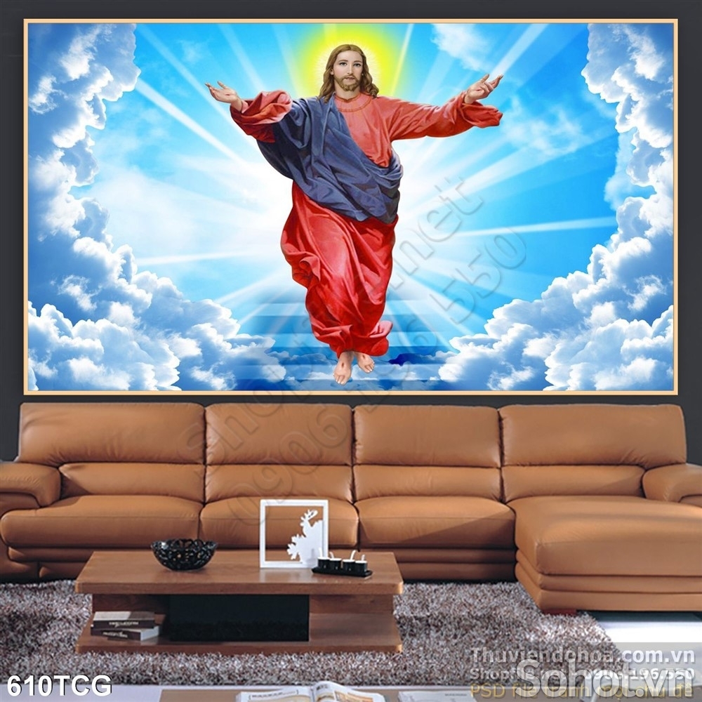 Tranh 3D công giáo, gạch men 3D ốp tường