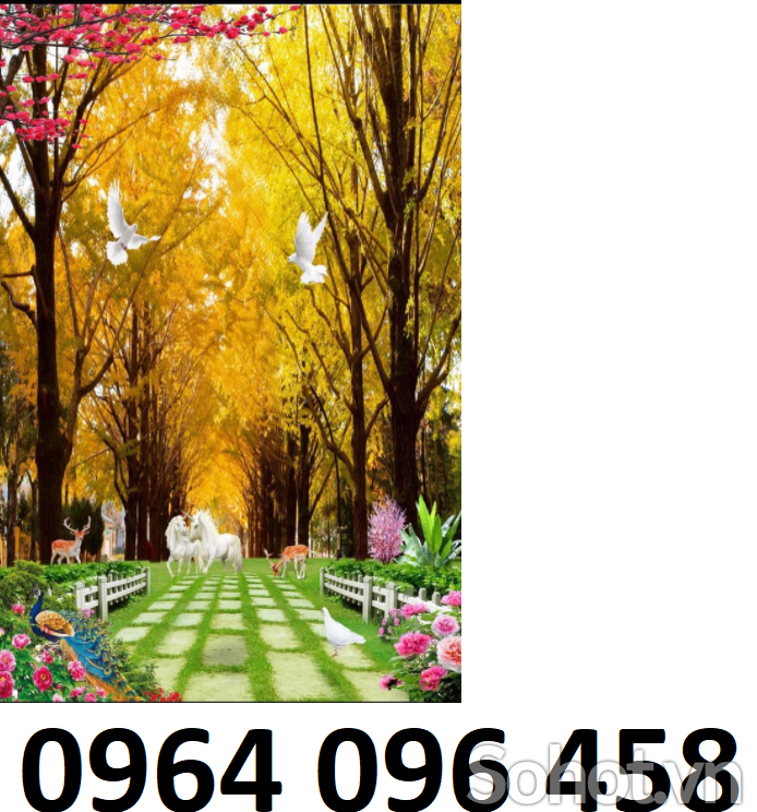 tranh gạch men 3d khổ dọc - DNN76