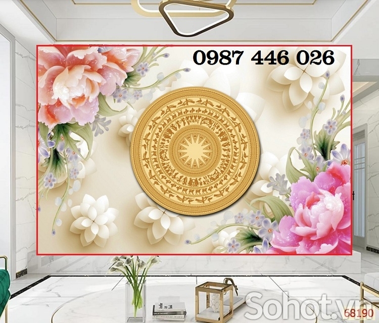 Gạch tranh hoa mẫu đơn HP7272