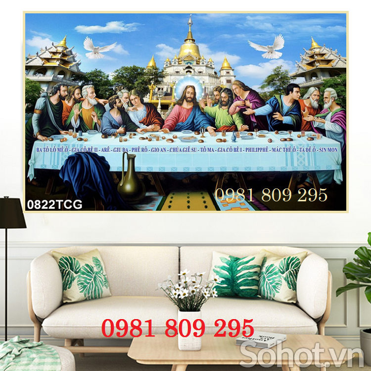 Tranh 3d công giáo , tranh gạch ốp tường đẹp