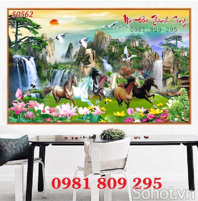 Tranh gạch men ngựa , tranh phong thủy