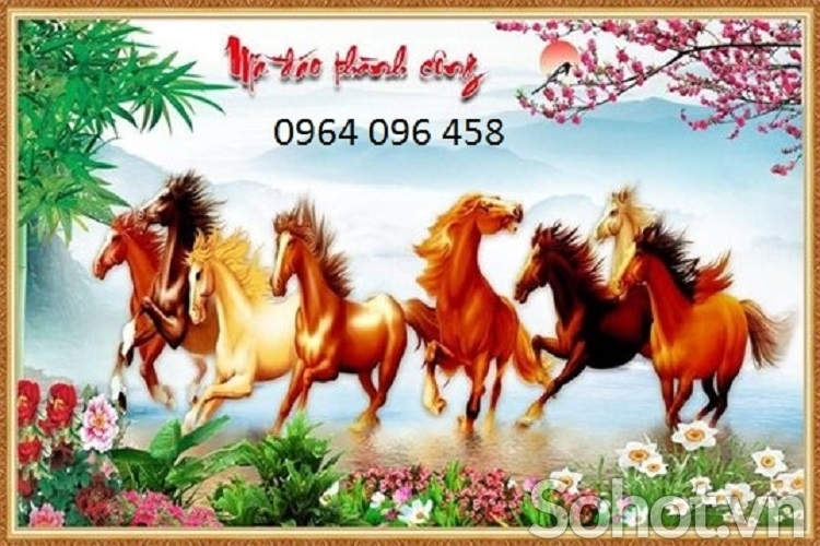 Tranh  gạch men 3d ốp tường mã đáo thành công - 544CCX
