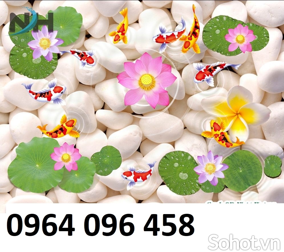 Tranh gạch ốp tường cá chép 3d - 5577CV
